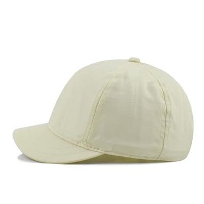 Fashion Short Brim Lightweight Quick Dry Baseball Cap Unconstructed Plain Low Profile Dad Hat for Men Women - color: Black
