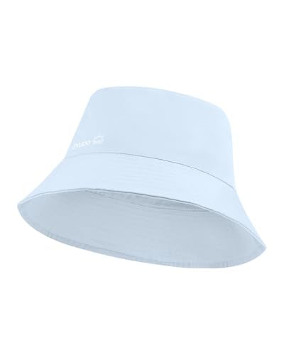 Zylioo XL 2XL Bucket Hat for Big Heads,Reversible Sun Hat Foldable - color: Light-blue, size: X-Large-XX-Large