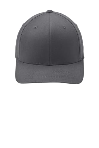 Port Authority Flexfit Cotton Twill Cap - color: Graphite, size: Small-Medium