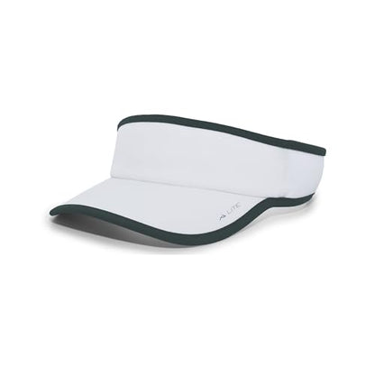 Pacific Headwear Unisex Adult Pacific Headwear Lite Allsport Active Visor - color: White/Dark Green