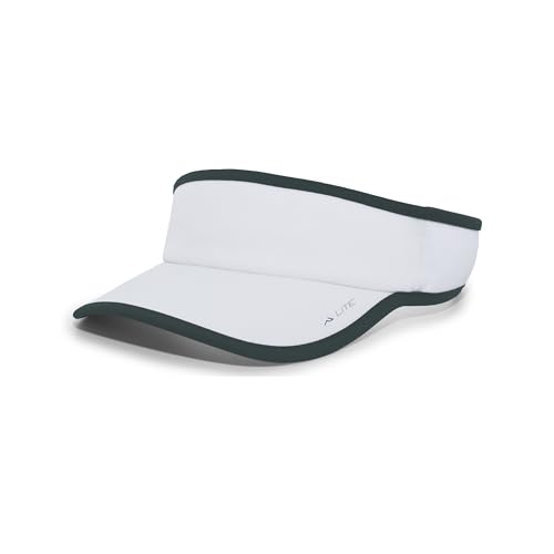 Pacific Headwear Unisex Adult Pacific Headwear Lite Allsport Active Visor - color: White/Dark Green