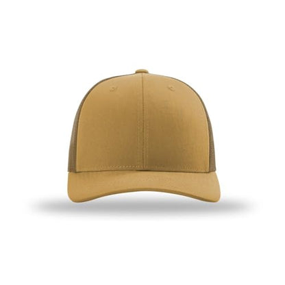 Richardson 112 Classic Six-Panel Adjustable Snapback Trucker Cap - color: Amber Gold