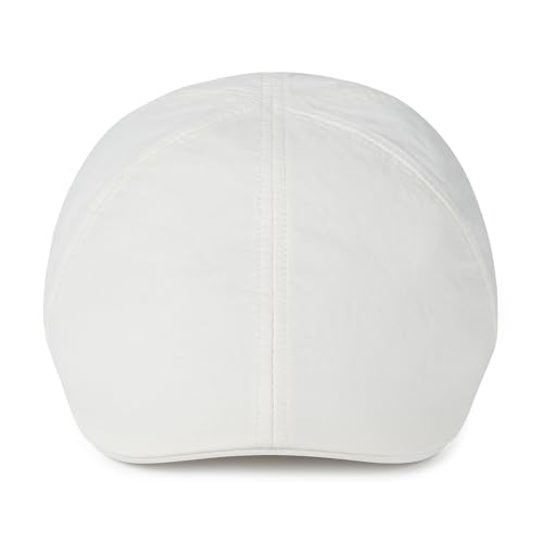 BOTVELA Men Cotton Ivy Irish Gatsby Cabbie Newsboy Cap - color: White, size: 7 1/2