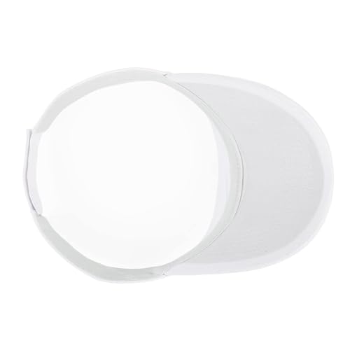 Quick-Dry Sun Visors for Women-Anti-Wrinkle Adjustable Sports Visor Hat Golf Tennie Running Beach Hat Solid White