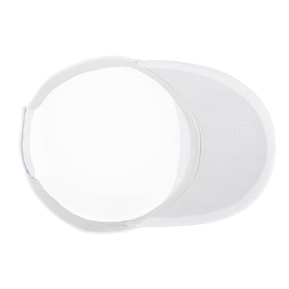 Quick-Dry Sun Visors for Women-Anti-Wrinkle Adjustable Sports Visor Hat Golf Tennie Running Beach Hat Solid White