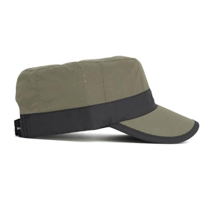 FASHIXD Mesh Military Hat for Men Summer Army Cap Quick Qry Short Bill Hat Cadet Caps - color: Dark Green