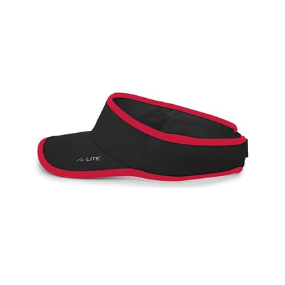 Pacific Headwear Unisex Adult Pacific Headwear Lite Allsport Active Visor - color: Black/Red