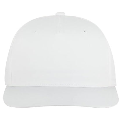 Ashen Fane Polyester Pro Style Structured High Profile Semi-Curved Bill Adjustable Snapback Hat - color: 5p - White
