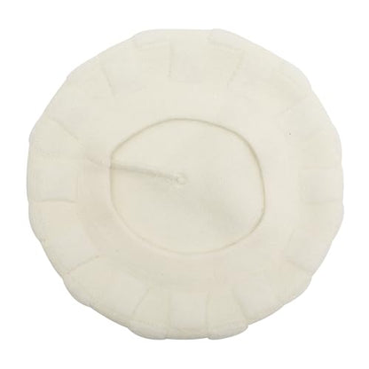 ZLYC Women French Beret Hat Reversible Solid Color Knit Warm Artist Cap - color: Checkered White