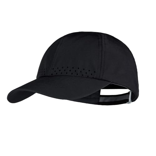 HH HOFNEN Women Quick Drying Baseball Cap Sun Hat Unstructured Golf Hat - color: #2 Black+dark Pink