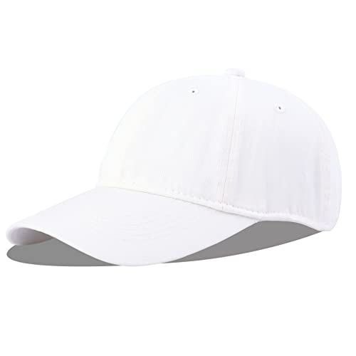 LANGZHEN Unisex Baseball Cap 100% Cotton Fits Men Women Washed Denim Adjustable Dad Hat - color: Black+white