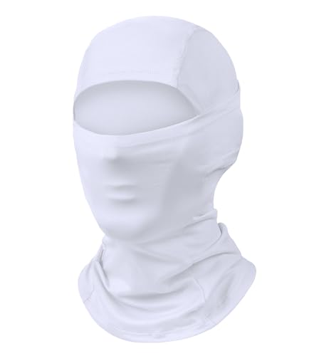 Ski Mask Balaclava Motorcycle Summer Sun UV Protection Face Mask for Men - color: White