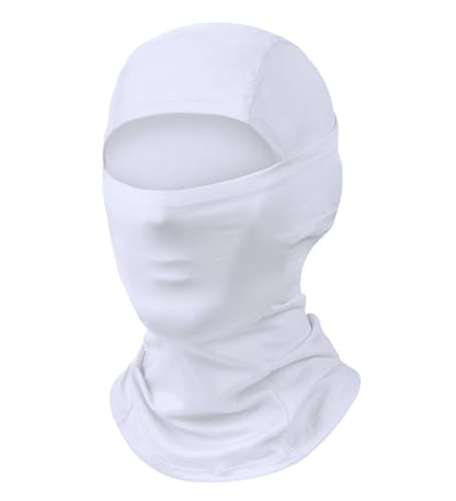 Ski Mask Balaclava Motorcycle Summer Sun UV Protection Face Mask for Men - color: White