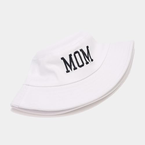 XYIYI 2 Pack Unisex Bucket Hat for Women Men Summer Beach Fishing Hat Sun Hat - color: Mom Black White
