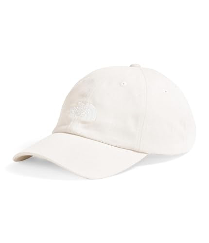 The North Face Norm Baseball Hat | Shallow Fit Ball Cap with Embroidered Logo, Adjustable Strap Closure & Silver Buckle - color: White Dune/Raw Undyed