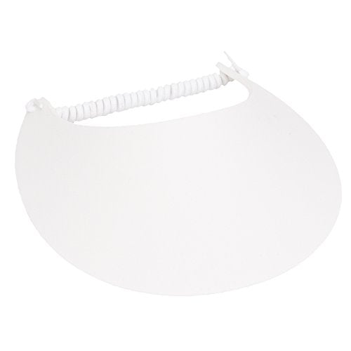 MG Women's Cotton Solid String Sun Visor Hat - color: White