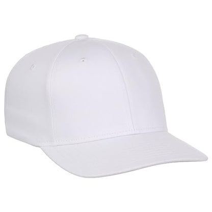 Lids Blank All Star Classic Structured Stretch Fitted Baseball Cap – Curved Bill Hat for Men and Women - color: White, size: Large-X-Large