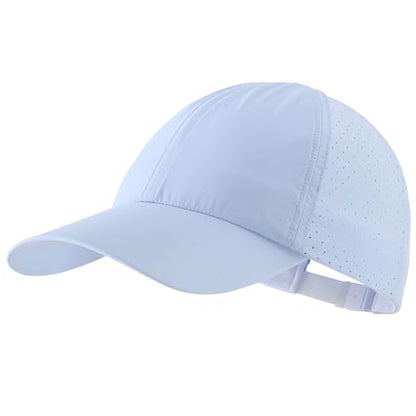 Connectyle Quick Dry Performance Run Hat for Men Women Lightweight Adjustable Sports Cap UPF 50+ Sun Protection Baseball Cap - color: Light Blue