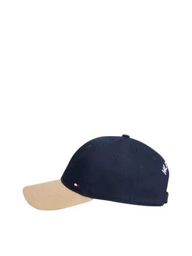 Tommy Hilfiger Men's Cotton Billy Adjustable Flap Baseball Cap - color: Sky Captain/Beige