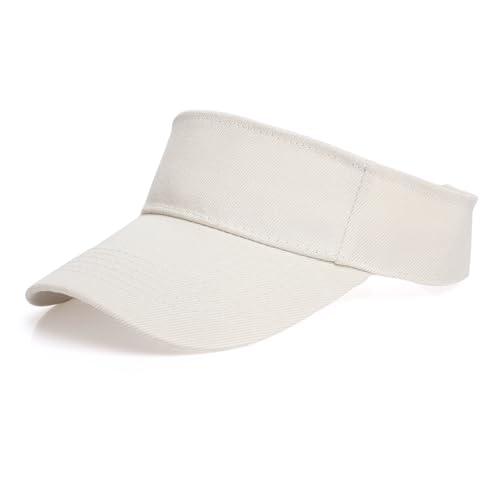 Marrywindix 1 Piece of Sport Wear Athletic Visor Sun Sports Visor Hat Visor Adjustable Cap for Women and Men - color: Beige