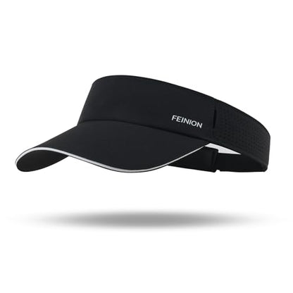 FEINION Women Stretchy Sun Visor with Sunglass Slot Baseball Hat - color: Black