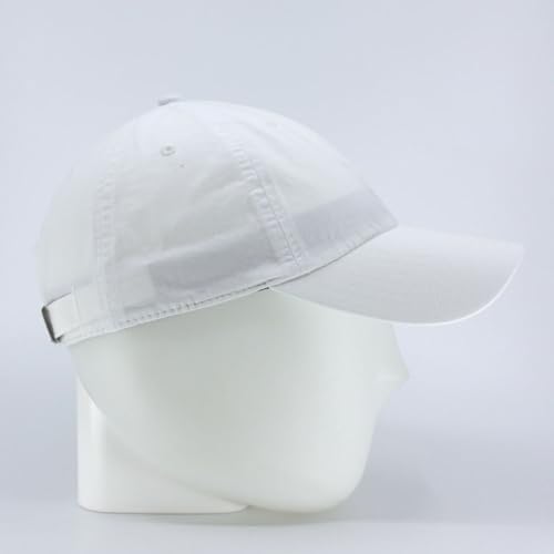 Washed Canvas Combed Cotton Unstructured Soft Crown Adjustable Dad Hat Baseball Cap - color: White 96r
