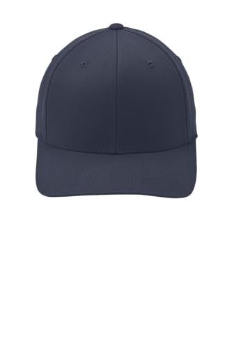 Port Authority Flexfit Cotton Twill Cap - color: True Navy, size: Small-Medium