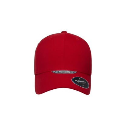 Flexfit NU Tri-Layer Athletic Fitted Baseball Cap with Seam-Sealed Taping - color: Red, size: Small-Medium