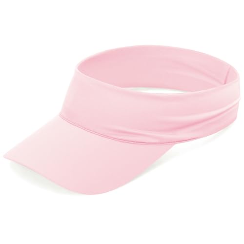 Cooling Sun Stretchy Visor Hat for Men Women,Soft Headband Visors - color: 1-pink