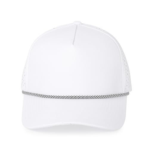 HH HOFNEN Quick Dry Baseball Cap Snapback Golf Trucker Hat for Men Women - color: #1 White