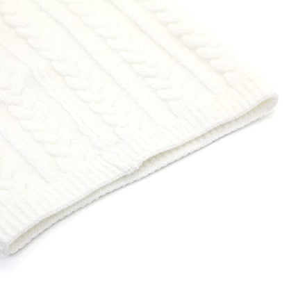 Duoyeree Toddler Winter Hat, Earflap Double Pom Pom Knit Beanie 0-36M - color: 1-white, size: 12-36 Months