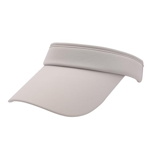ZLYC Print Sports Sun Visors for Women Girls - color: Solid Light Gray