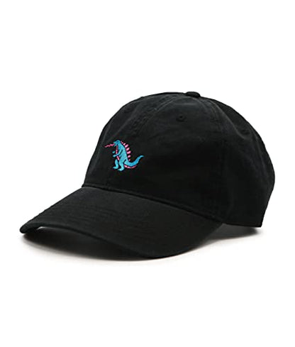 Riot Society Mens Embroidered Adjustable Dad Hat - color: Kaiju Embroidered (Black)