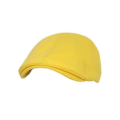 WITHMOONS Simple Newsboy Hat Flat Cap SL3026 - color: Yellow, size: Medium