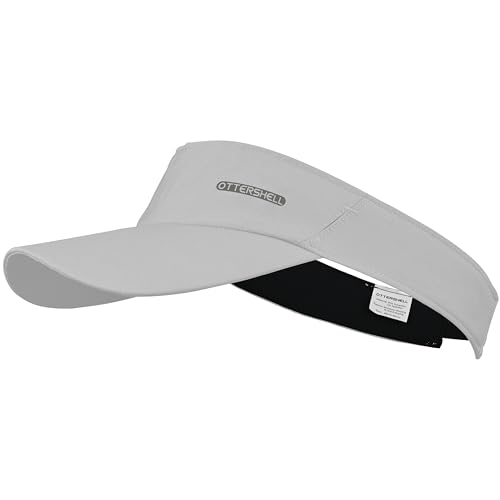 Sports Sun Visor with Eyewear Slots, Adjustable Athletic Visor for Running, Golf, Tennis, Fishing. - color: Light Gray