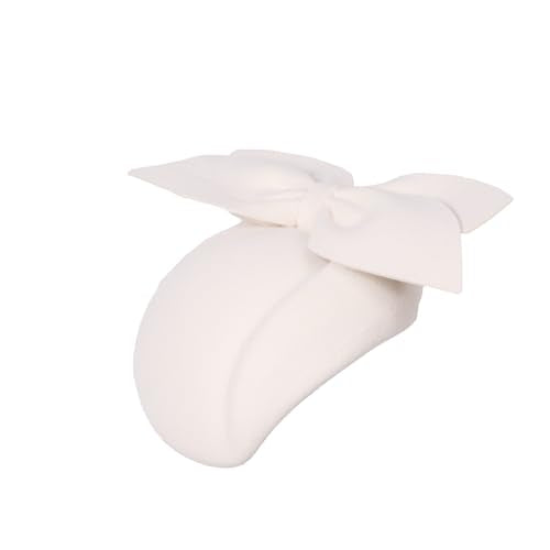 Women Wool Derby Hat for Women Pillbox Hat Wedding Hats Felt Bowknot Fascinators - color: 407 White