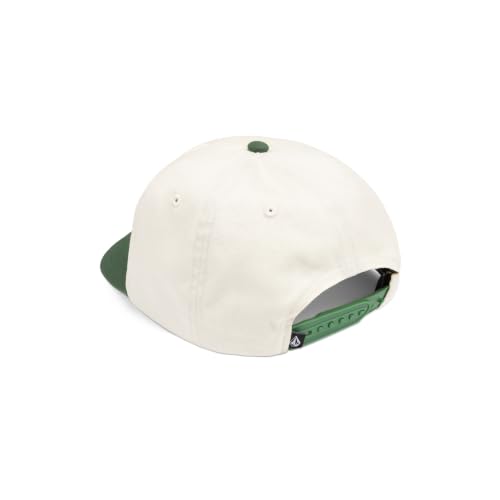 Volcom Men's Snapback Hat– 6-Panel Twill Flat Brim Cap Adjustable Snap Closure - color: Grass