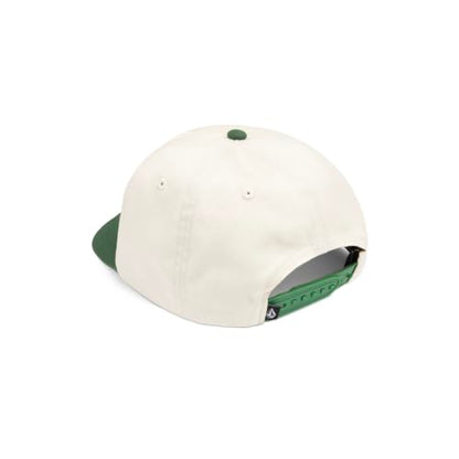 Volcom Men's Snapback Hat– 6-Panel Twill Flat Brim Cap Adjustable Snap Closure - color: Grass