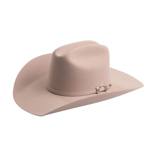 Justin Men’s Rodeo Hat - 3X Wool Collection - Cattleman Crease Crown - 4” Brim - color: Belly, size: 7 1/8