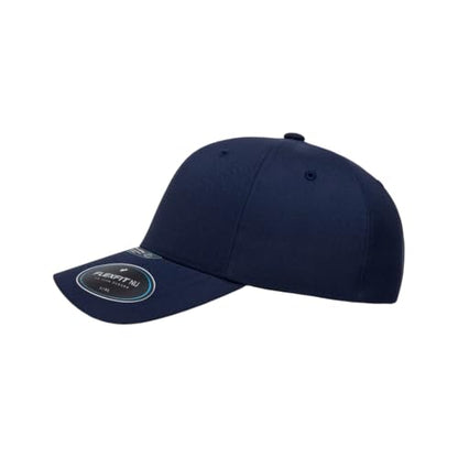 Flexfit NU Tri-Layer Athletic Fitted Baseball Cap with Seam-Sealed Taping - color: Navy, size: Small-Medium