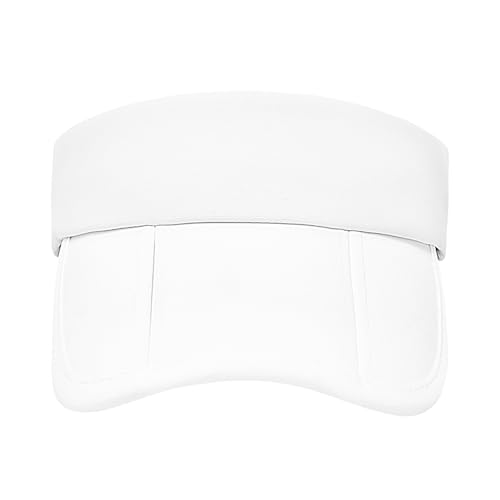Women's Sun Visor Hat - Foldable Golf Hats Adjustable Quick Dry Running Tennis Cap, UV Protection Beach Hat for Women - color: Solid White