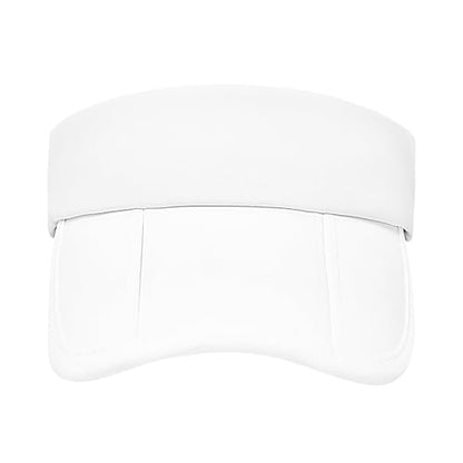 Women's Sun Visor Hat - Foldable Golf Hats Adjustable Quick Dry Running Tennis Cap, UV Protection Beach Hat for Women - color: Solid White
