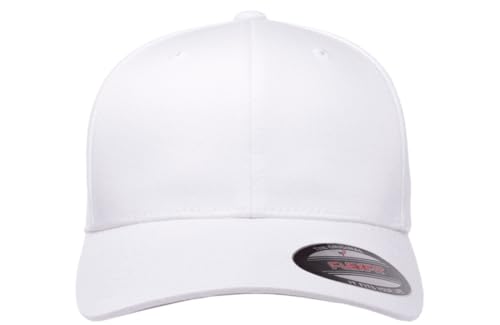 GNB CUSTOM EMBROIDERY LLC Plain 6277 Flex Baseball Men's Athletic Baseball Flex-Baseball Cap. Flex Baseball Baseball Hat. - color: White, size: Small-Medium