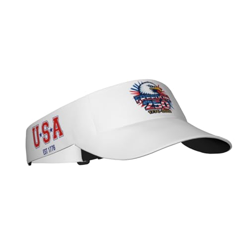 United States 250th Anniversary Hat USA Est 1776 America Patriotic Visor Cap Adjustable Sun Hat for Women Men Sports Beach - color: Black14