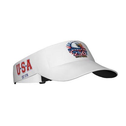 United States 250th Anniversary Hat USA Est 1776 America Patriotic Visor Cap Adjustable Sun Hat for Women Men Sports Beach - color: Black14