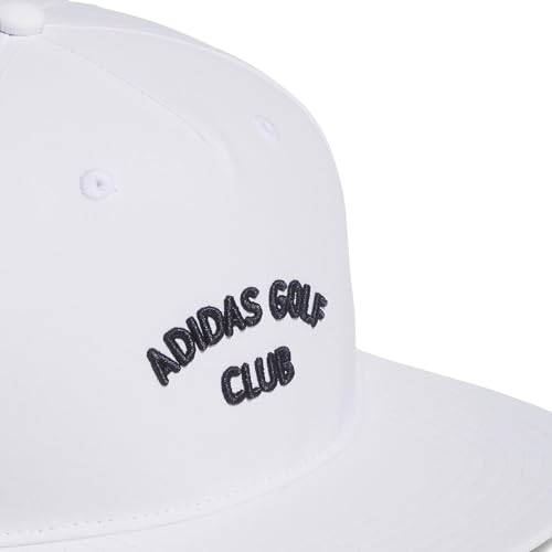 Adidas Unisex 5 Panel Crinkled Nylon Golf Hat - color: White, size: One Size