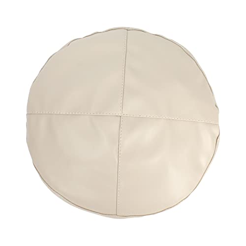 Women Buckle Spring Fall Winter Faux Leather Beret Classic British Style Hat - color: White