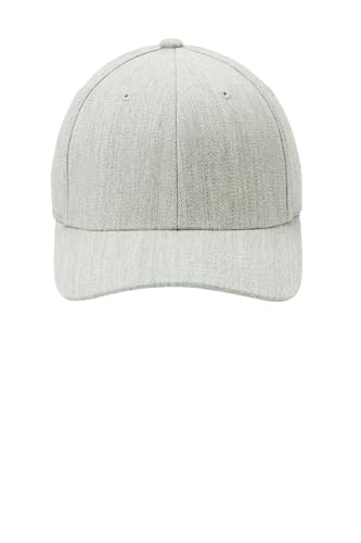 Port Authority Flexfit Wool Blend Cap - color: Light Heather Grey, size: Small-Medium