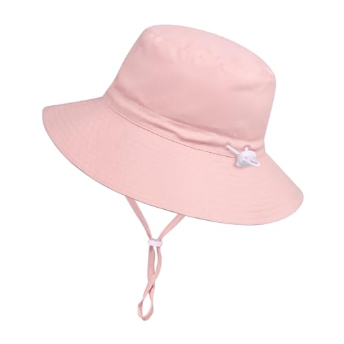 Women Wide Brimmed Sun Hat,Summer Foldable Beach Bucket Hat with UV Protection for Women Young Girls - color: Pink