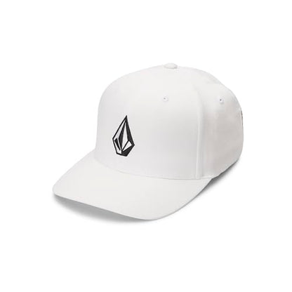 Volcom Men's Snapback Hat – 6-Panel Twill Flat Brim Cap Adjustable Snap Closure - color: White, size: Small-Medium